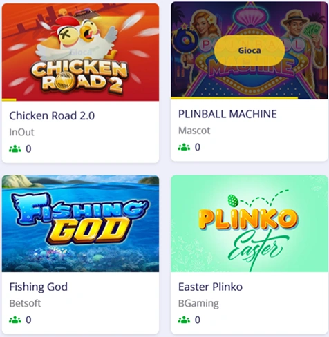 Giochi istantanei di Stellare Casino